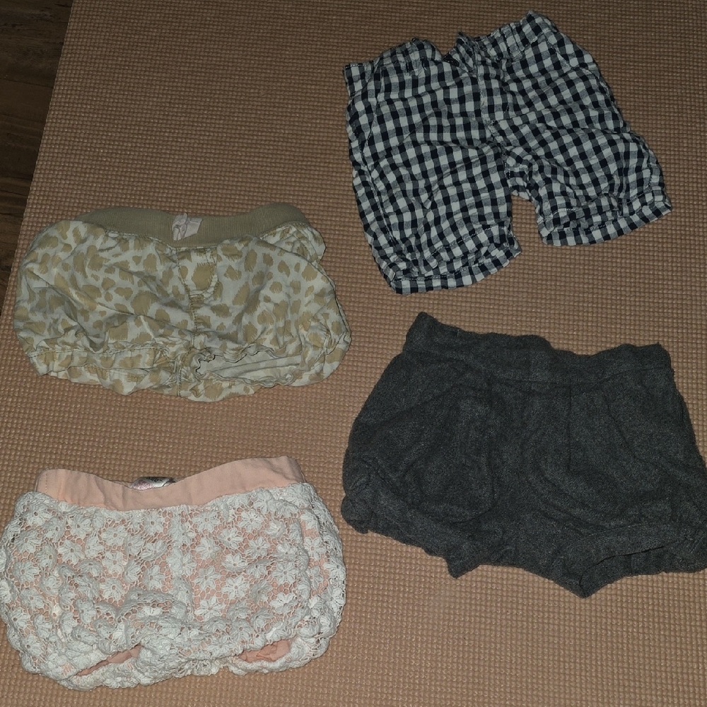 Set of Four Baby Bloomers in Various Patterns
